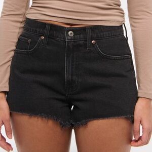 A&F - Black Denim Cutoff Shorts - 6